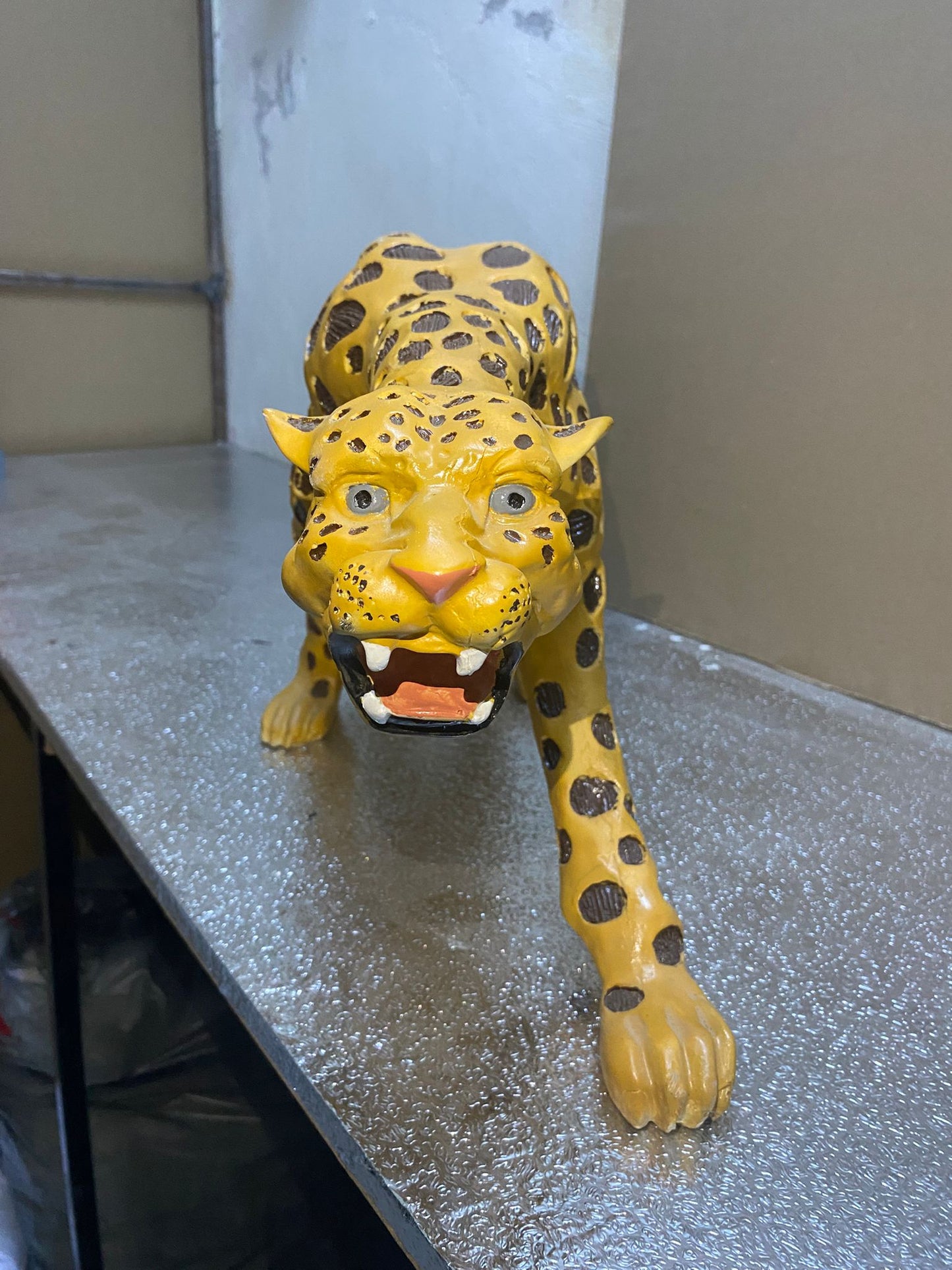 Uzun Leopar Dekor Heykel