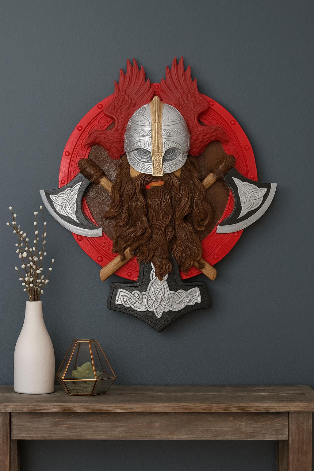 Viking Duvar Pano Büst